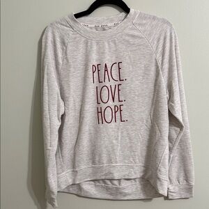 Rae Dunn White and Gray Sweatshirt